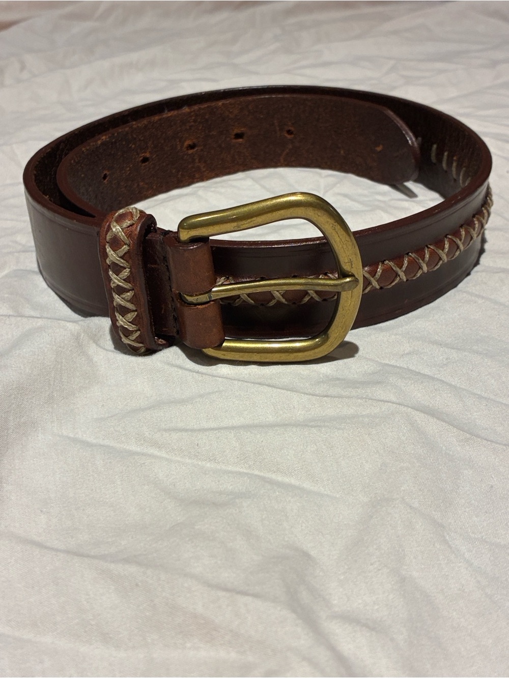 Genuine Brass and Leather Children’s Belt